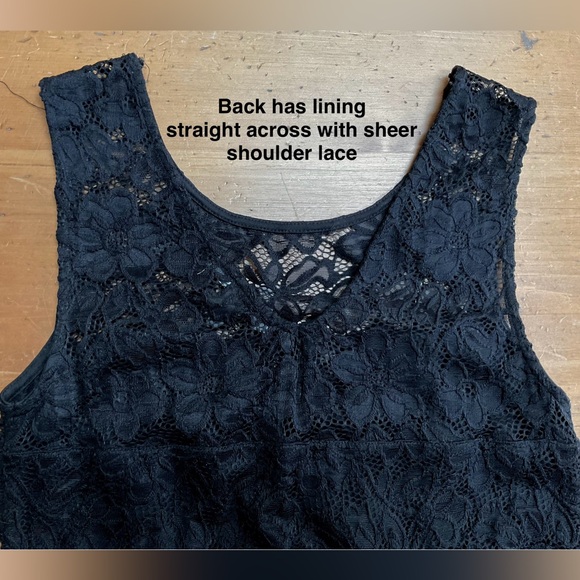 Suzy Shier Black Lace Party Dress or Cocktail Dress w Peek-a-boo shoulders - Picture 8 of 15